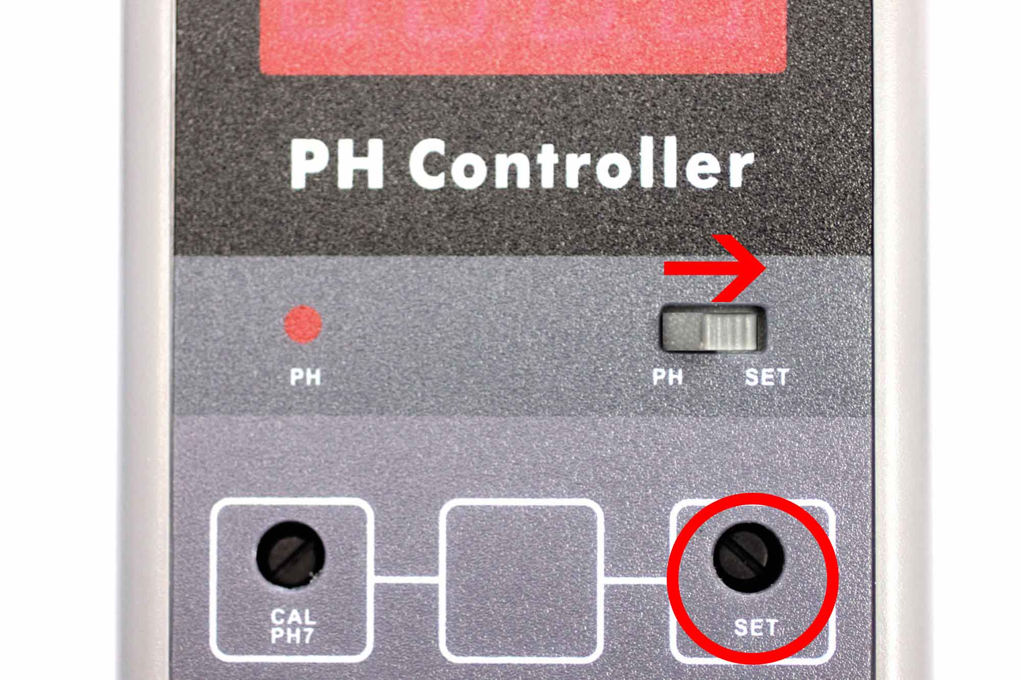 Innstilling av pH-nivå på regulatoren